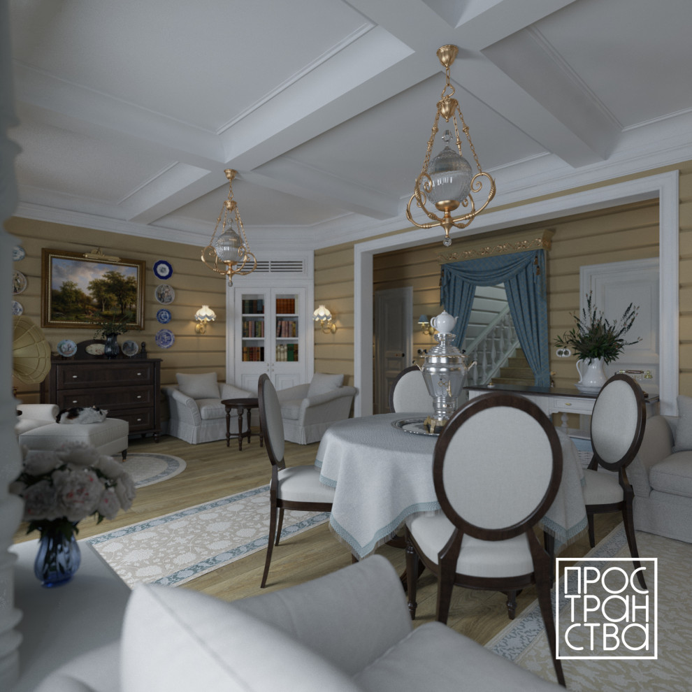 Проект гостиницы в русском стиле в Подмосковье