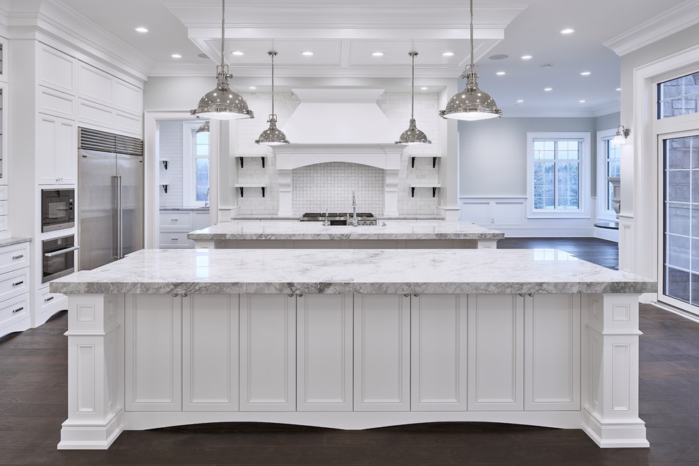 This is an example of a transitional kitchen in Edmonton.
