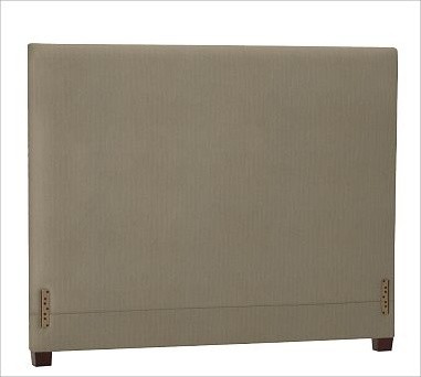 Raleigh Square Headboard, Cal. King, Twill Seagrass