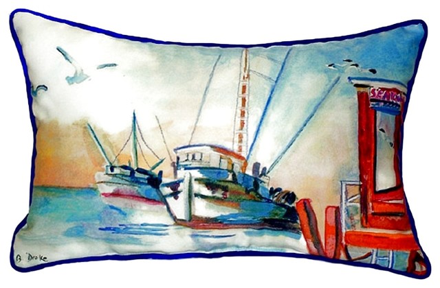 Shrimp Boat Large Indoor/Outdoor Pillow 16x20