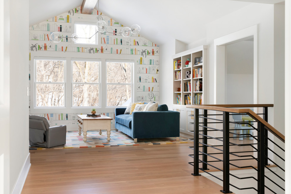 This is an example of a transitional kids' room in Minneapolis.