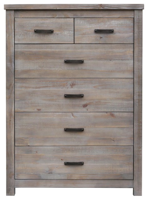 Denver Tall Light Gray Wooden 6 Drawer Dresser Farmhouse Denver Tall Light Gray Wooden 6 Drawer Dresser Farmhouse Dressers By Houzz