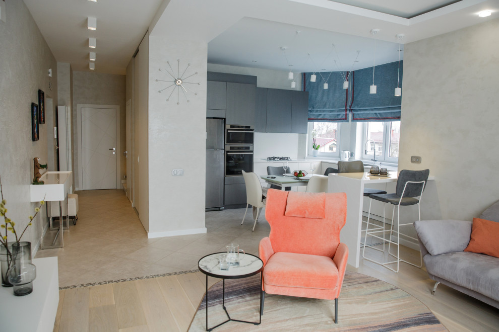 Двухэтажная квартира с мансардным потолком