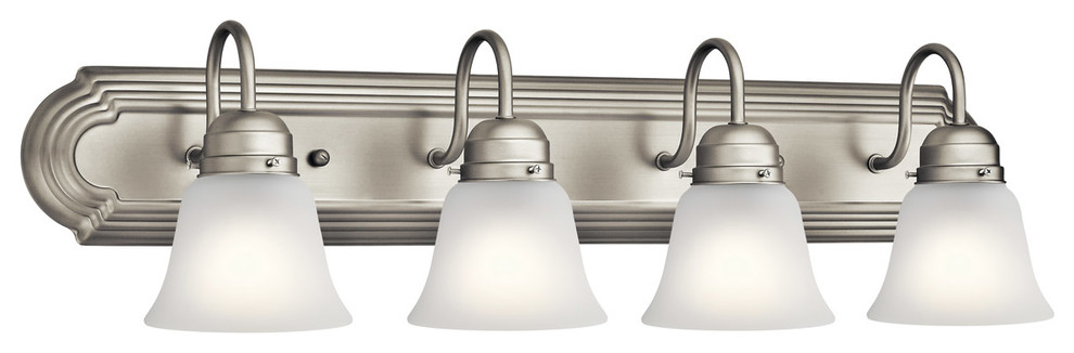 Independence 4 Light Bathroom Vanity Light in Brushed Nickel