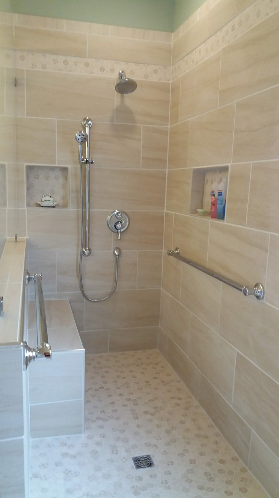 Contemporary Master Bath Conversion to ADA/Zero Entry