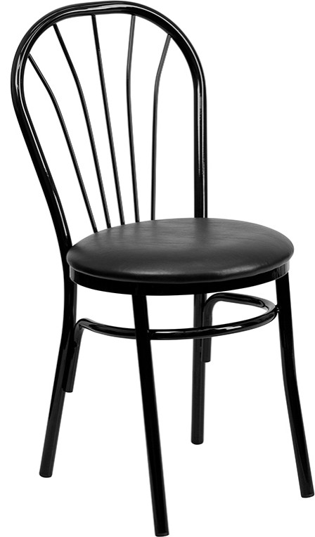 Black Fan Chair-Black Seat