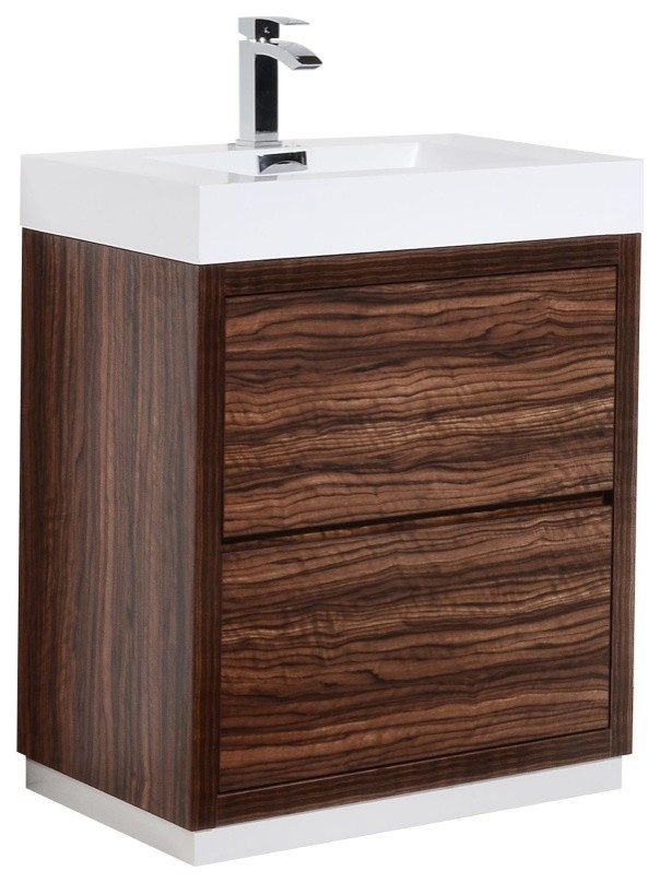 Bliss 36" Free Standing Bathroom Vanity, 30" Modern Bathroom
