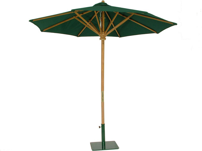 8' Round Umbrella With 17540 Bay Brown Umbrella Fabric