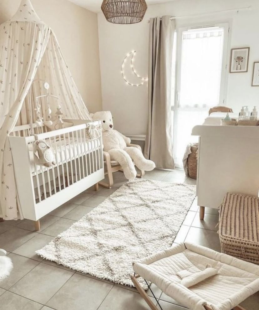 Chambre bébé mixte blanc - Pinterest