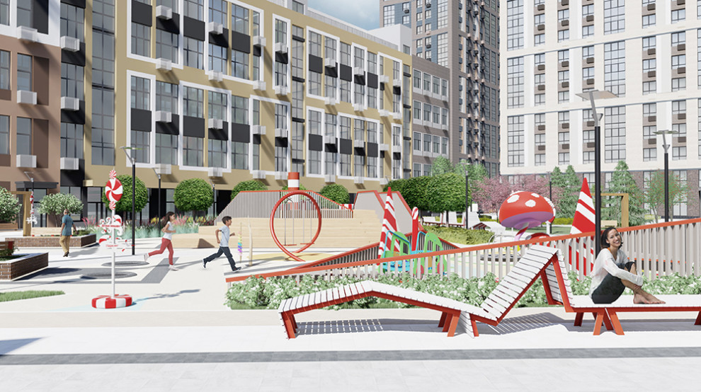 Концепция благоустройства и озеленения территории ЖК в Уфе