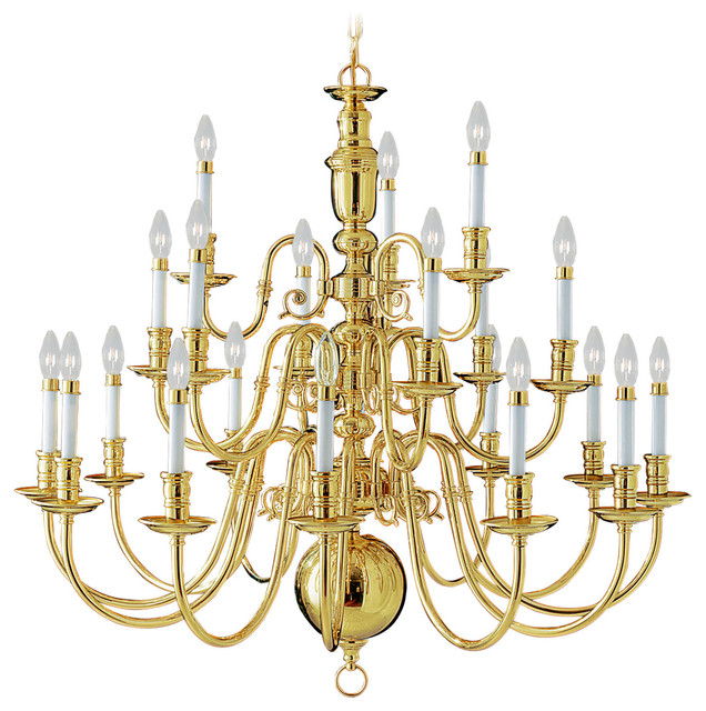 Livex Lighting Inc. Beacon Hill Chandelier, Flemish Brass - Chandeliers Houzz