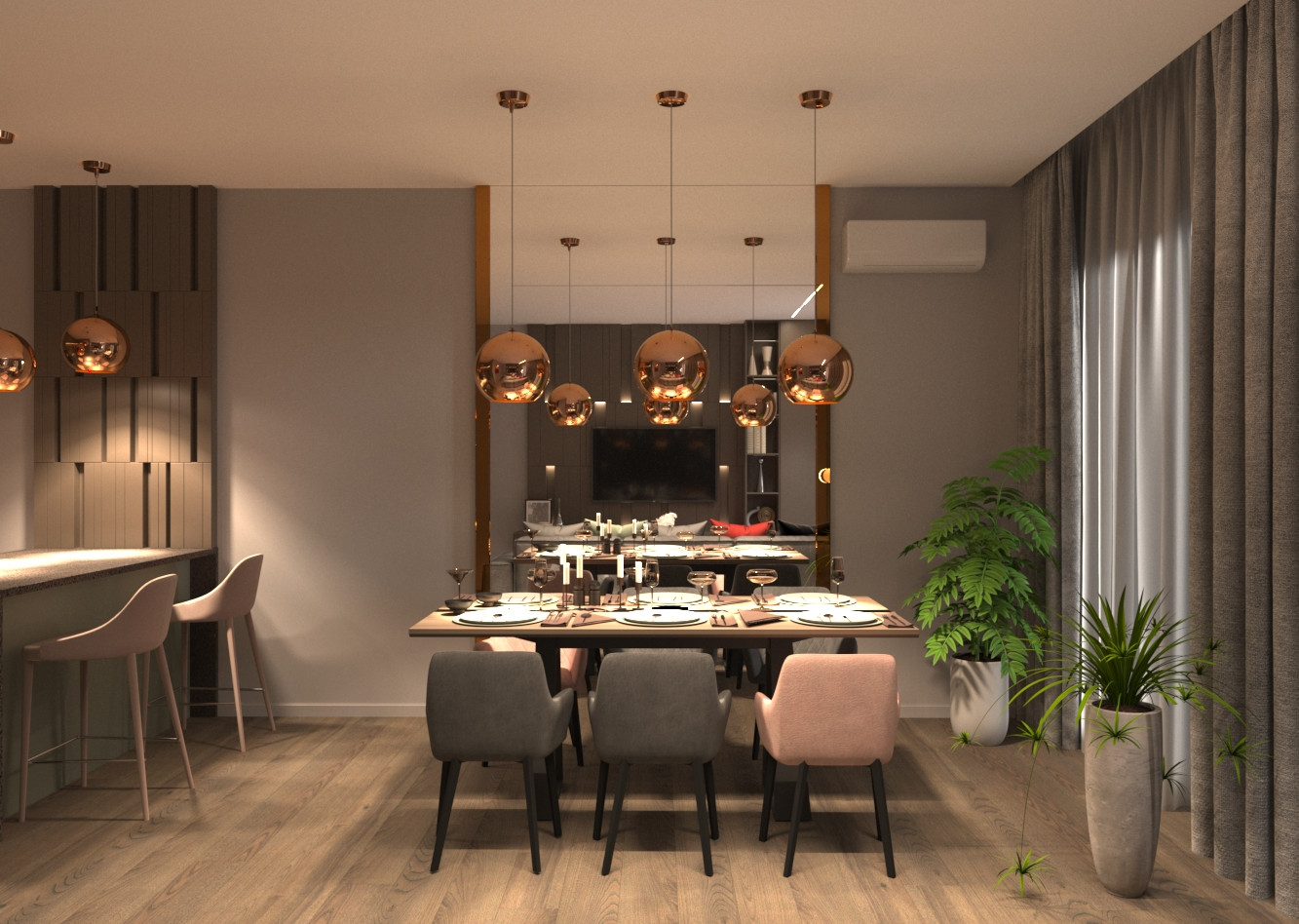 Кухня гостиная