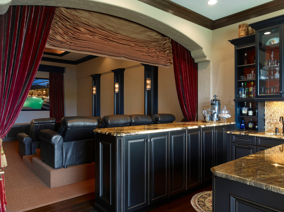 This is an example of a traditional home theatre in Orlando.