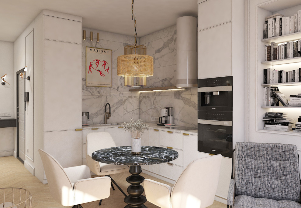 Дизайн-проект квартиры 45 м2 в стиле неоклассика