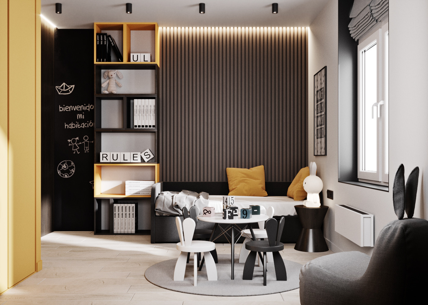 Квартира в темных оттенках