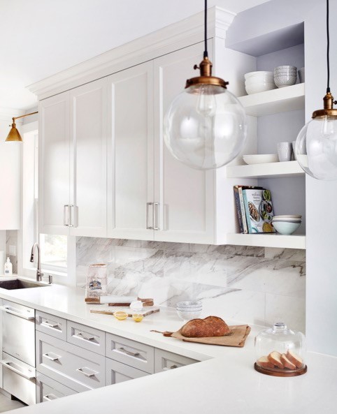 Inspiration for a transitional kitchen remodel in Toronto