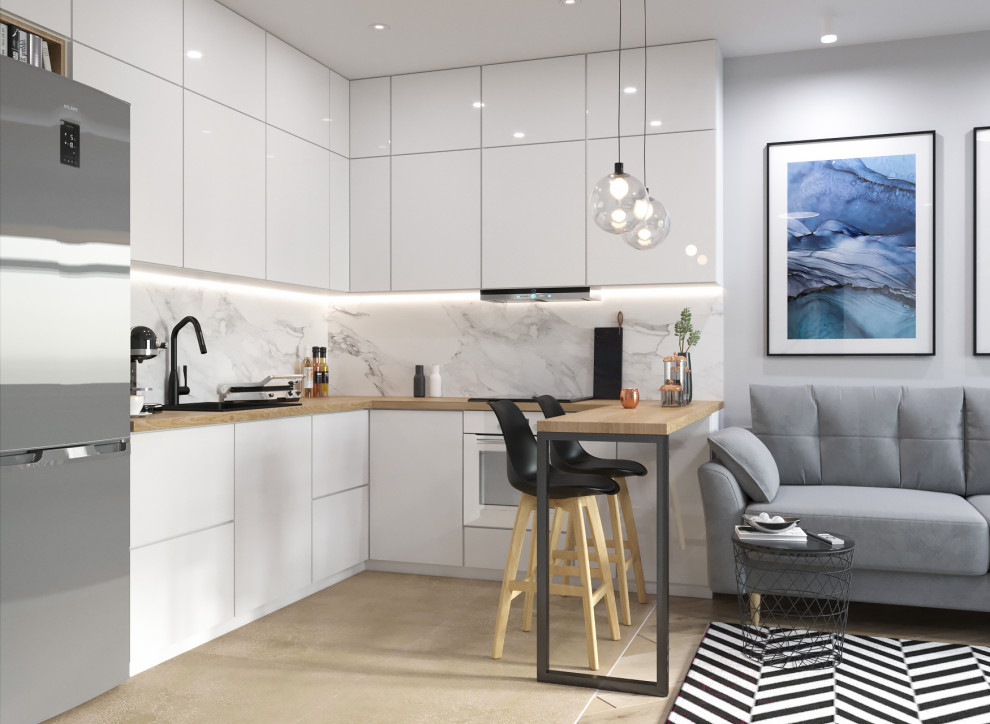 Евродвушка с объединенной кухней-гостиной