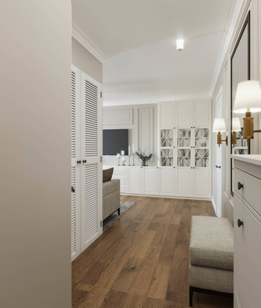 Design apartment in Krasnoyarsk 37 m² in neoclassical style