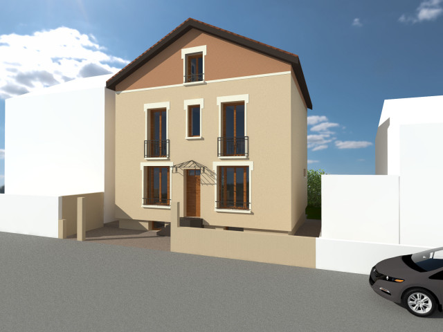 Extension maison ann&eacute;es 30 retro-hus-og-facade