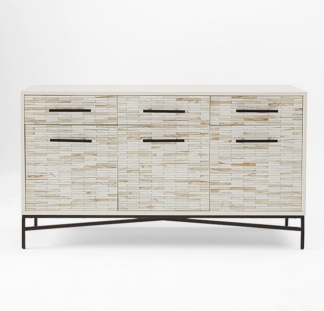 Wood Tiled Media Console
