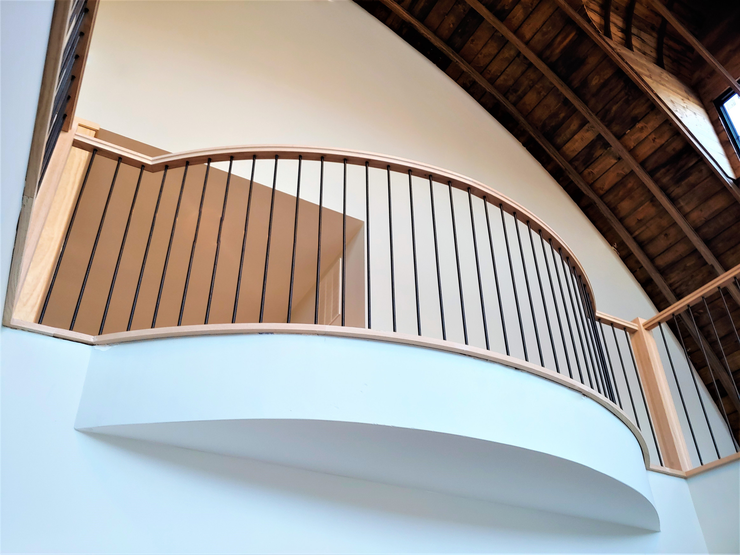 102_Straight-Freestanding Stairs/Landing in Barn Style Home, Leesburg VA 20175