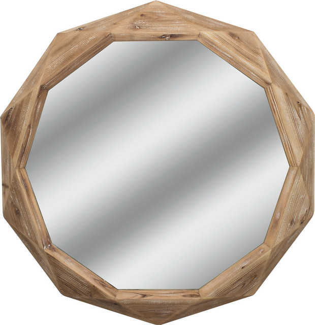 Natural Wood Mirror Brown
