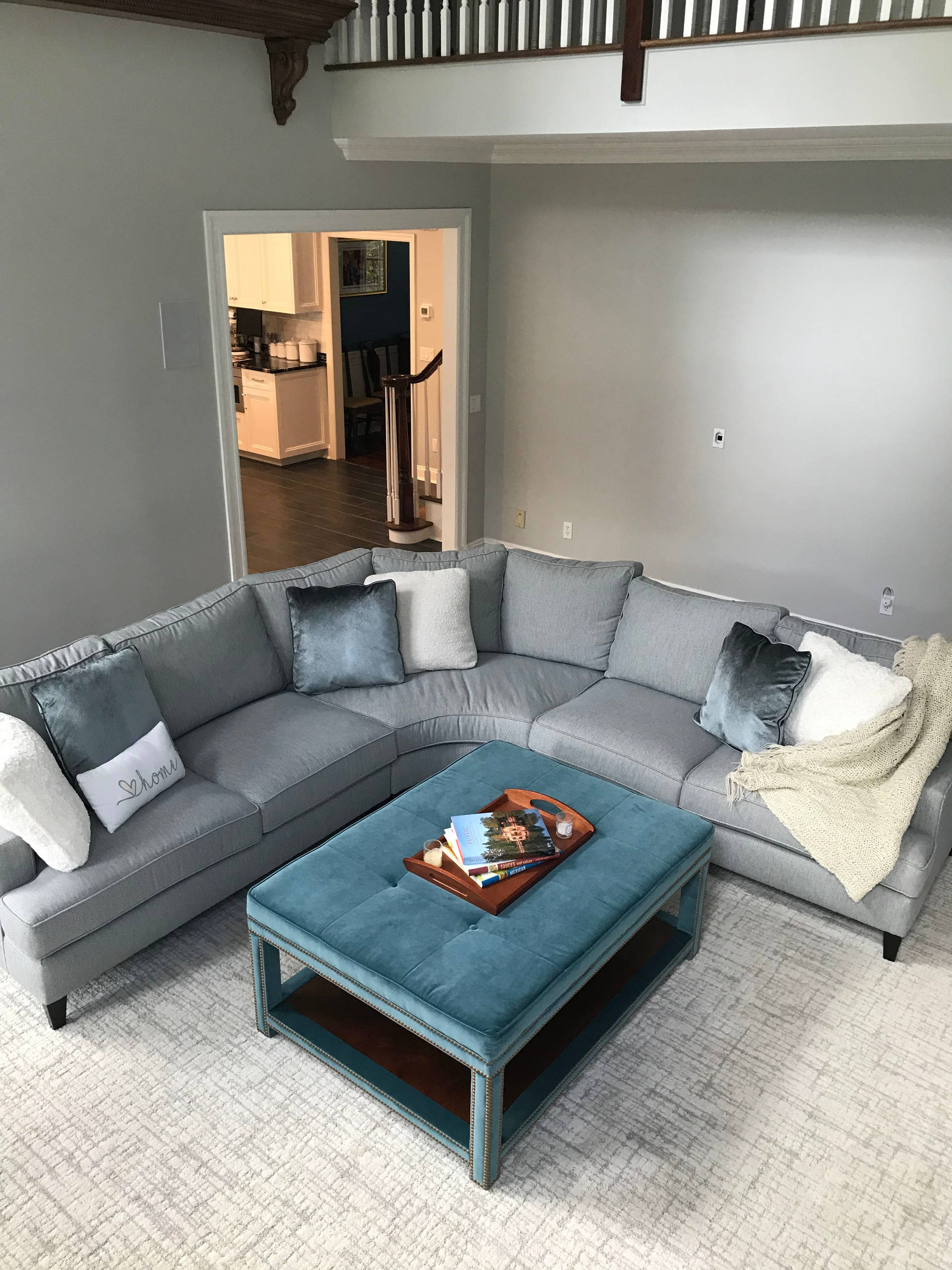 Grand Family Room Staging