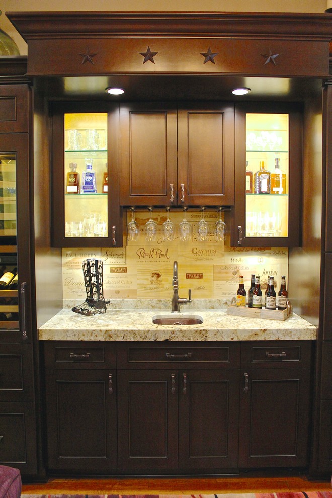 This is an example of a transitional wine cellar in Houston.