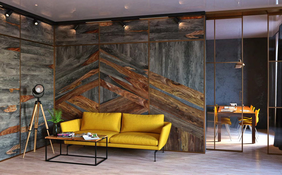 Кабинет | Отделка стен панелями Граффито