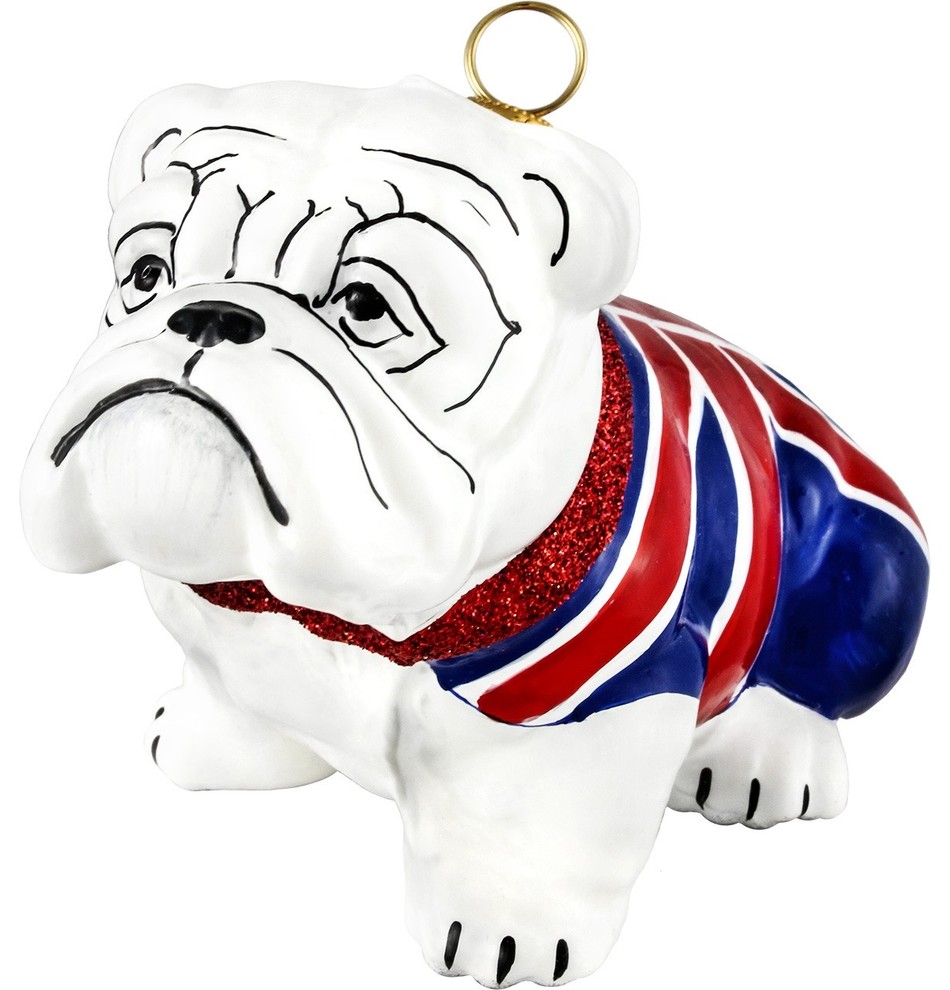 white english bulldog ornament