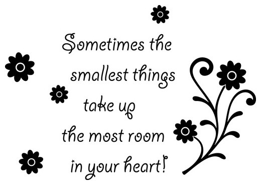 Smallest Things Wall Decal, Black, 39" X28"