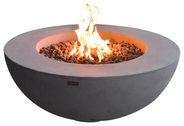 Outdoor Lunar Fire Bowl 42 Gray Durable Pit Table Natural