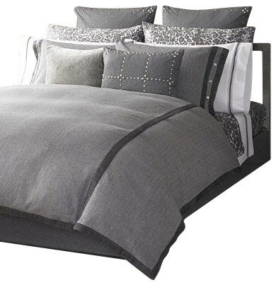 Michael Kors Nob Hill Herringbone Gray 4-piece King Comforter Set -  Contemporary - Comforters And Comforter Sets - by CENTURYIMPORTS2010 | Houzz