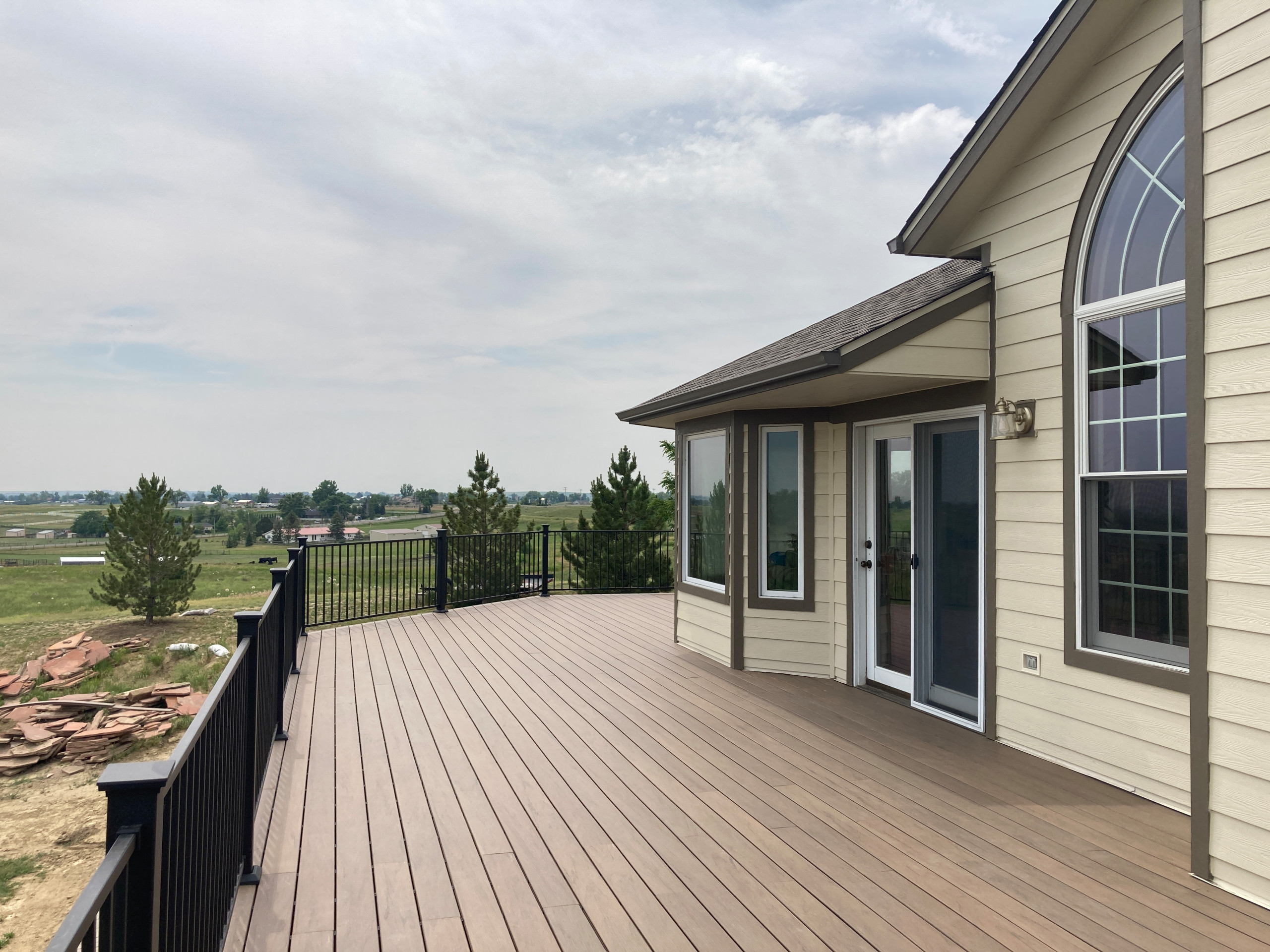 Timbertech Deck Fortress Railing Stamped Concrete