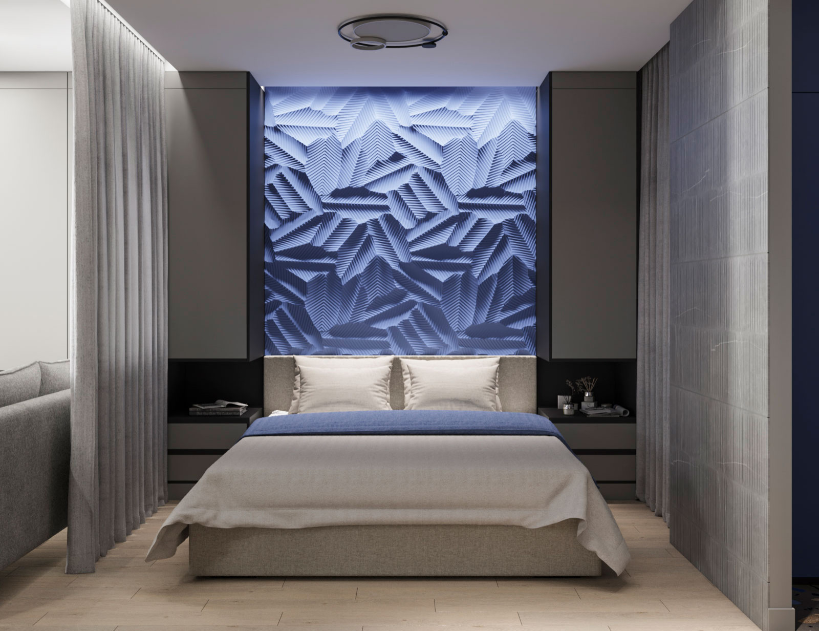 Студия для молодой семейной пары живущей в ритме и динамике