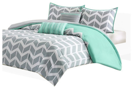 Peach Skin Printed Comforter Set Contemporary Comforters And