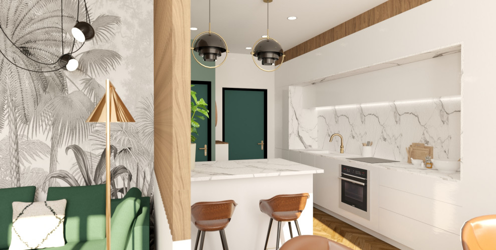 Aménagement d'intérieur - Cuisine et Salon