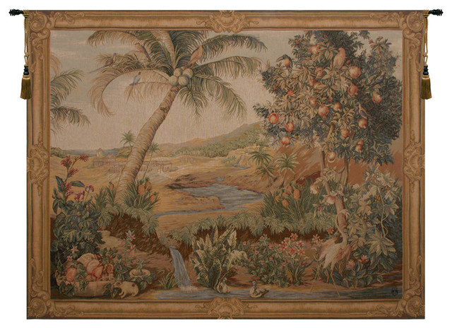 L Oasis I European Tapestry Wall Hanging Tropical Tapestries L Oasis I European Tapestry Wall Hanging