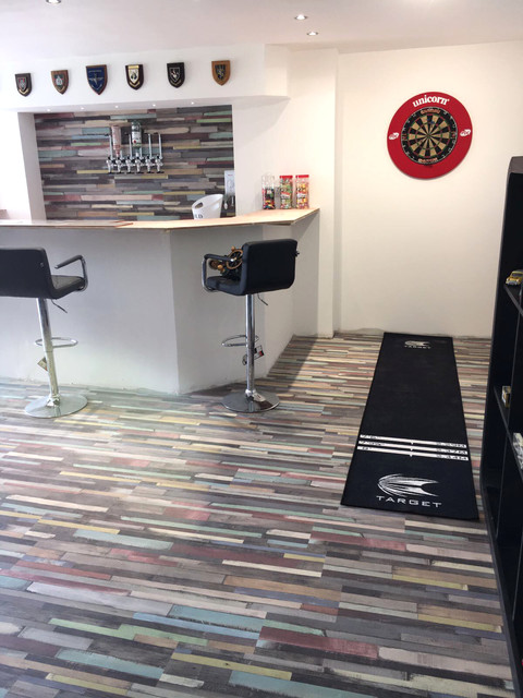 County Down Games Room | Colourful Laminate Flooring modern-family-room