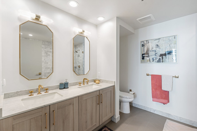 Harrison Condo redesign modern-badezimmer