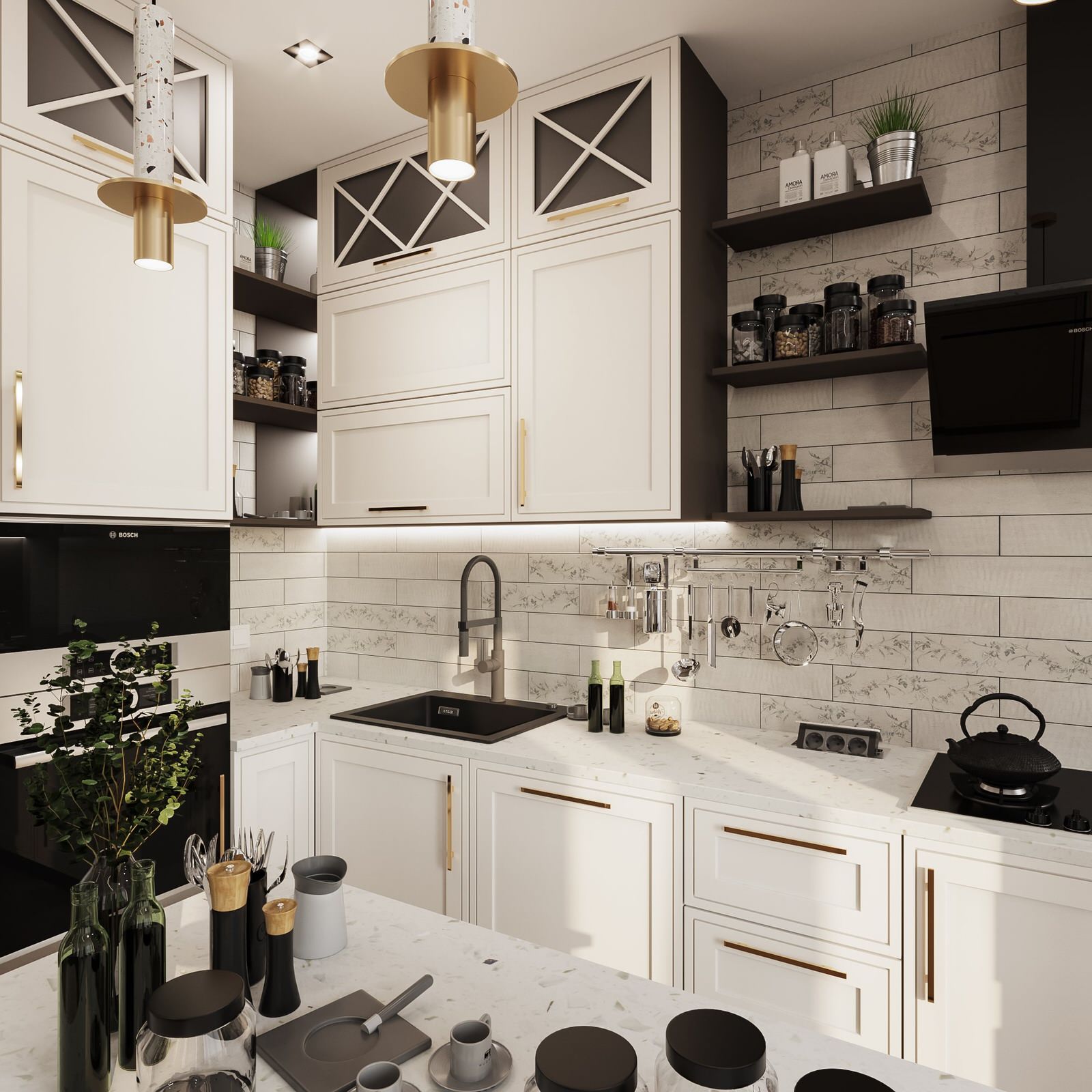 Дизайн кухни-гостиной