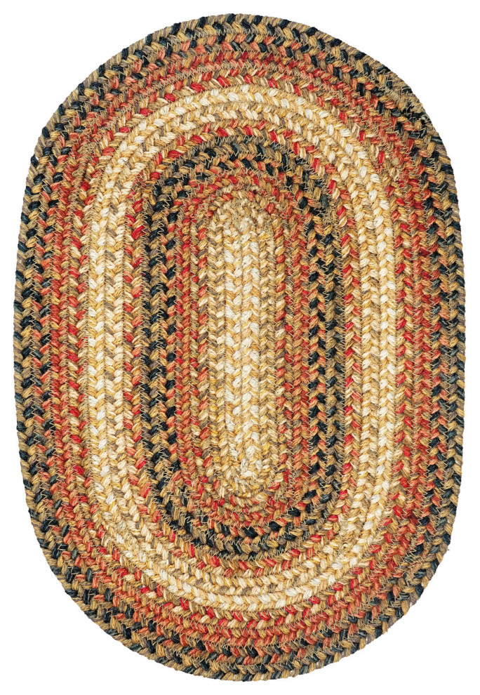 Homespice Decor Russet Jute Braided Placemat 13"x19" Oval Farmhouse
