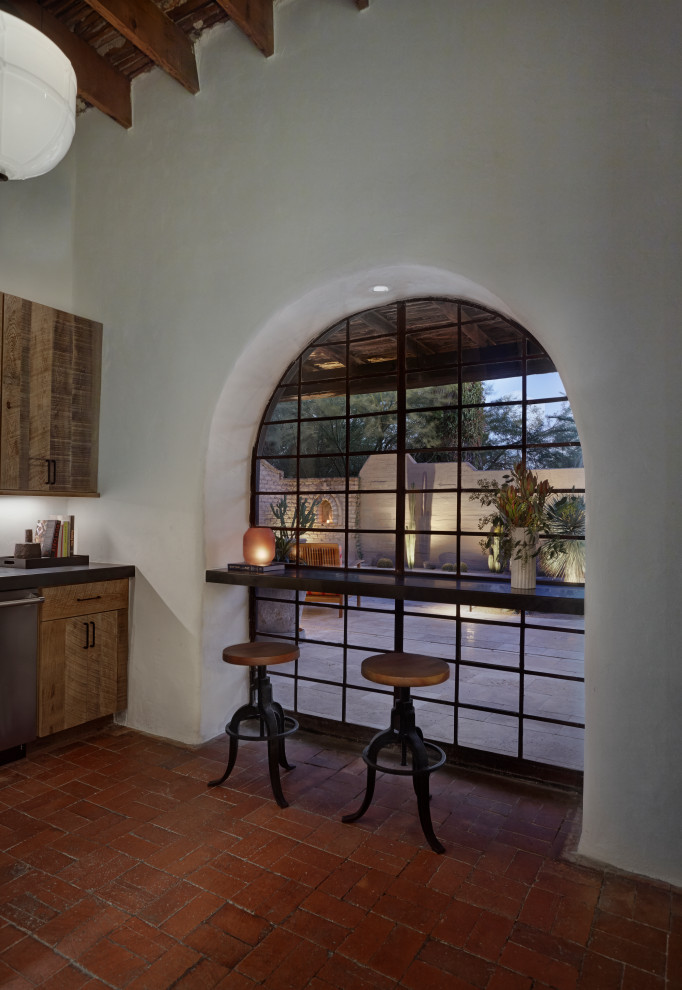 Example of a mountain style kitchen design in Phoenix