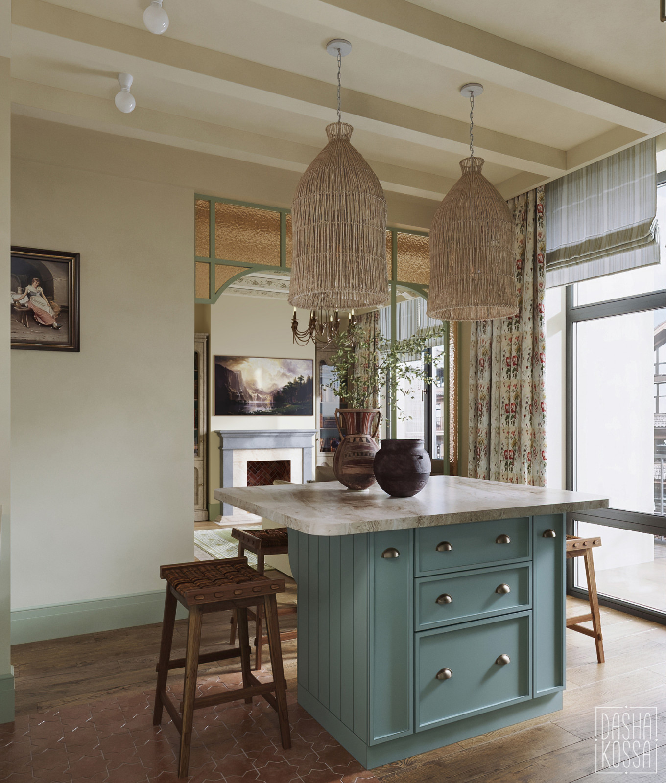 Fairy Countryside. Трехуровневая квартира для сказочной загородной жизни