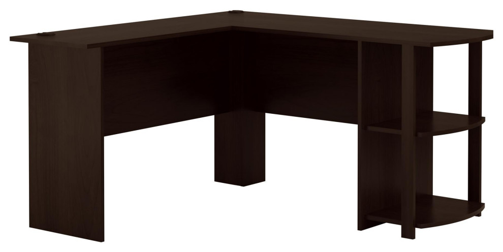 Ameriwood Home Dakota L Shaped Desk With Bookshelves Espresso