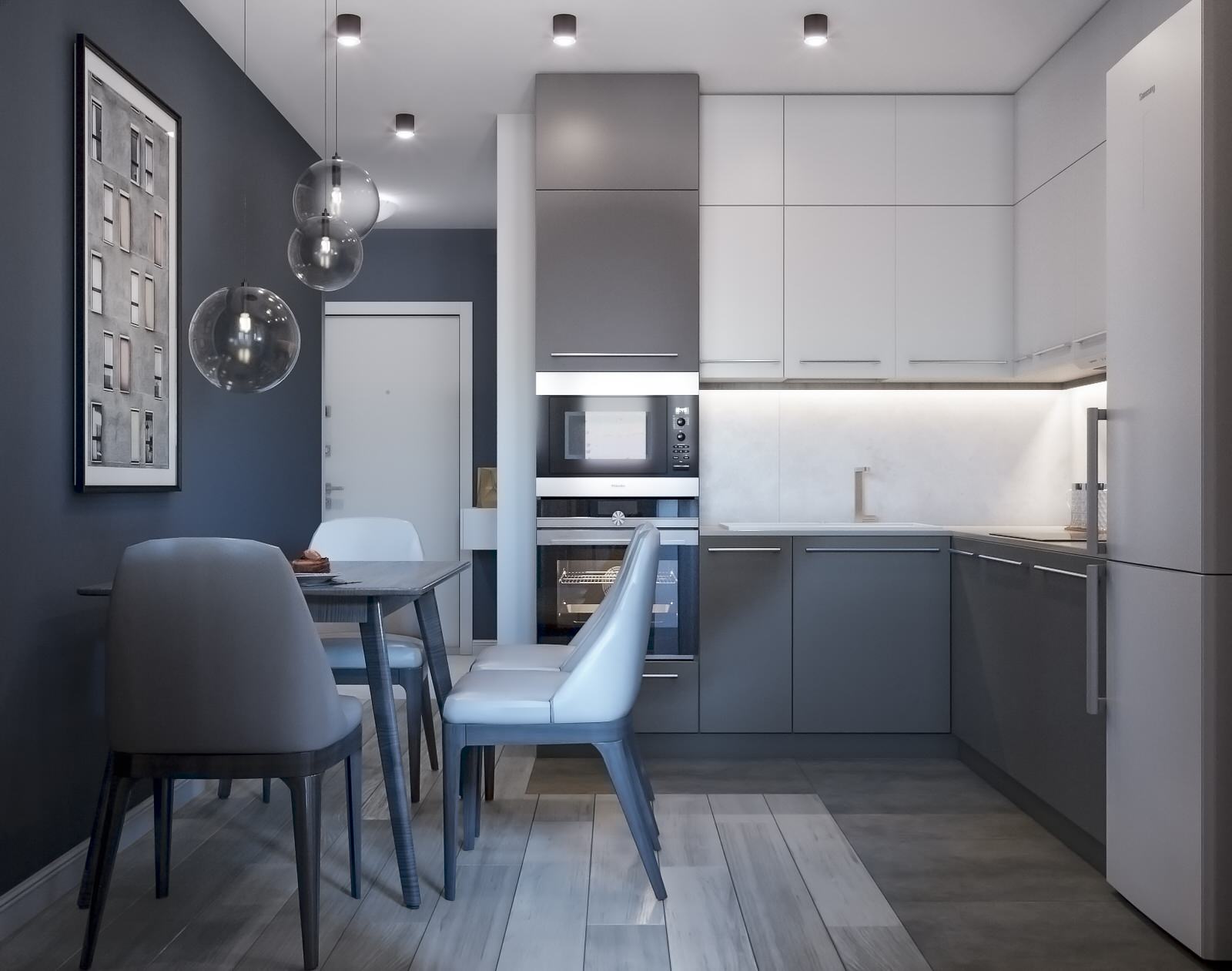 Однокомнатная квартира 35 квадратных метров в современном стиле