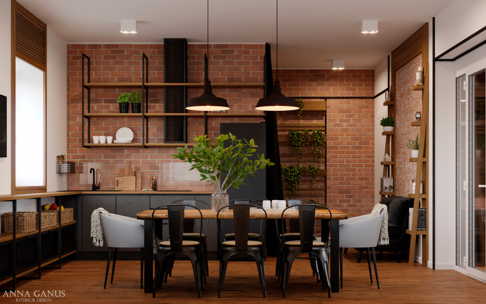 Застекленная терраса с кухней