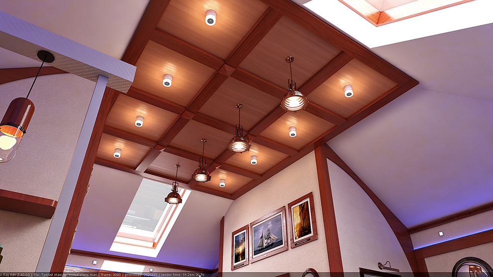 Интерьер мансардного этажа