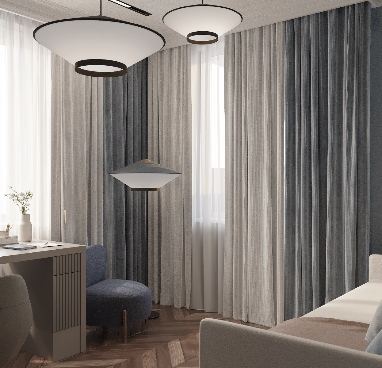 Современный  элегантный интерьер