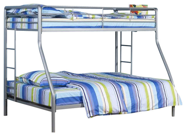 Dhp Twin Over Full Bunk Bed With Built In Ladder Silver, Ameriwood Bunk Bed